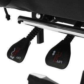 Irodai/gamer szék RGB LED világítással, fekete/fehér, JOVELA