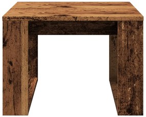 antik fa színű szerelt fa kisasztal 50 x 50 x 35 cm
