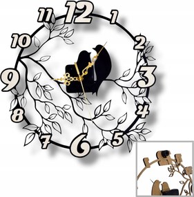 Falióra dekoratív madarak az ágon Hdf 30 cm 3D ajándék