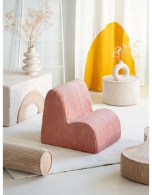 Rózsaszín kordbársony gyerek fotel Cloud – Wigiwama