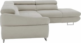 Sarokülőgarnitúra, szürke-bézs taupe, jobbos, FABIA
