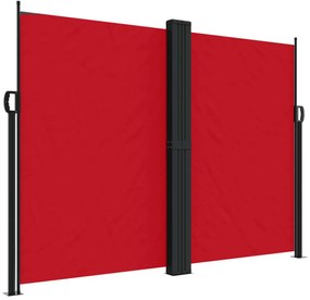 piros behúzható oldalsó napellenző 180 x 600 cm