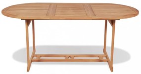 tömör tíkfa kerti asztal 180 x 90 x 75 cm