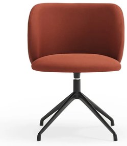 Téglavörös kárpitozott étkezőfotel Mogi – Teulat