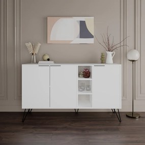 Clara komód, fehér, 142 cm