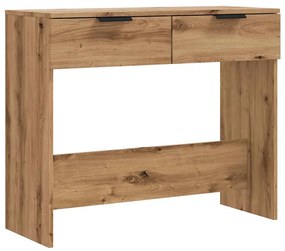 kézműves tölgy színű szerelt fa dohányzóasztal 90x36x75 cm
