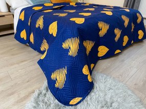 Ágytakaró GOLBINO, sötétkék Méret: 170 x 210 cm