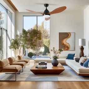 ZEVENTI - LED mennyezeti ventilátor MURO LED/18W/230V Wi-Fi Tuya + távirányító