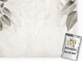 Fotótapéta Levelek Beton Szürke Flizelin Hálószoba Nappali Tapéta 300x210