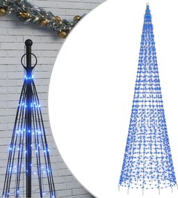 vidaXL kék LED karácsonyfa zászlórúdra 1534 LED 500 cm