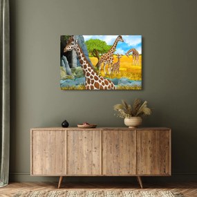 Kép - zsiráf család (90x60 cm)