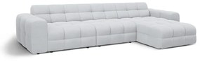 Világosszürke sarokkanapé (jobb oldali-heverő résszel) Kendal – Micadoni