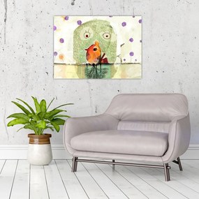 Kép - Egy madár lelke (üvegen) (70x50 cm)
