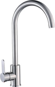 Konyhai Csaptelep Szálcsiszolt Acél, Kifolyócsővel