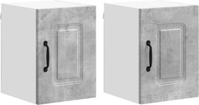 vidaXL Konyhaszekrény Kalmar 2 pcs Beton Szürke 30 x 31 x 40 cm