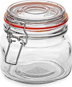 Befőttesüveg üveg tároló szögletes csattal wek 0,5 L Tragar