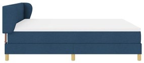 Boxspring Ágy Matrac nélkül - Kék, 180x200 cm, Szövet