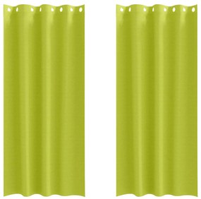 Függönyök függönyökkel 2 pcs Alma zöld 225x140cm Poliészter