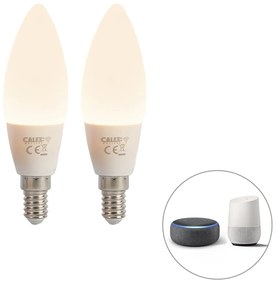 2 db okos E14 LED izzó B35 4,9W 470lm 2200-4000K készlet