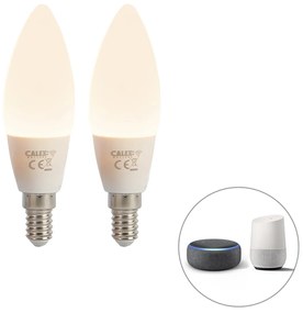 2 db smart E14 LED lámpa készlet B35 4,9W 470 lm 2200-4000K