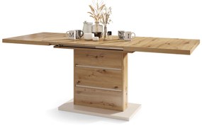 Mazzoni PIANO Artisan Tölgy/Bézs (Pezsgő) - 200 cm-es MODERN NYITHATÓ ASZTAL!