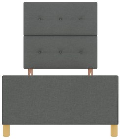 Ágykeret Sötétszürke 80x200 cm Textil