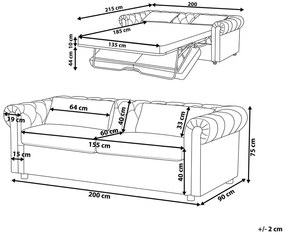 Háromszemélyes kanapé Chichester (smaragd). 1035921