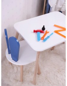Gyerekasztal székekkel Bunny One Chair Set - Blue, White