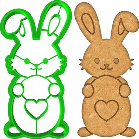 Húsvéti Forma Mézeskalács lyukasztó Húsvéti Nyuszi 10cm