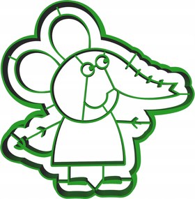 Forma Lyukasztó Sütemény- és Mézeskalácsvágó Peppa Malac Emily Elefánt