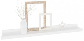 4 db fehér fali polc 60 x 9 x 3 cm