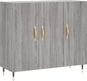 vidaXL szürke sonoma színű szerelt fa tálalószekrény 90 x 34 x 80 cm