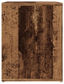antik fa színű szerelt fa cipőtároló pad 100 x 35 x 45 cm