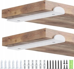 Weldun, 4 db fém polctartó konzol 30 cm strapabíró szögletes fehér