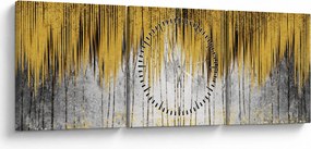 Kép - Arany vonalak (órával) (90x30 cm)