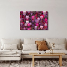 Lila kockák képe (90x60 cm)