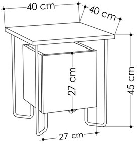 Acres Nightstand Dark Coffee éjjeliszekrény
