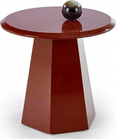 Dohányzóasztal kerek bordó pad nappaliba, hálószobába modern Loca