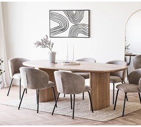 Étkezőasztal kőrisfa dekorral 110x210 cm Serra – House Nordic