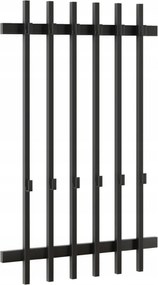 Loft fali akasztó fekete fém 65x100 cm kabátokhoz