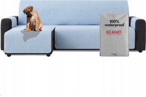 Vízálló ágytakaró kanapéra sarokvédő teflon kék 200 cm bal