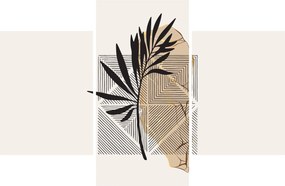 Kép - Absztrakció trópusi levelekkel N⁰1 (90x60 cm)