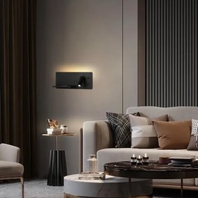 Immax 08288L-LED fali lámpa polccal, USB-vel és vezeték nélküli töltővel, LED/3W