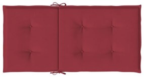 2 db bordó oxford szövet háttámlás székpárna 100x50x3 cm