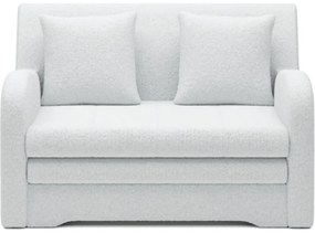 Fehér buklé kinyitható-tárolóhelyes kanapé 130 cm Ario – ELTAP