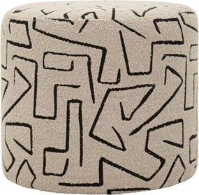 Bézs buklé puff Nairobi – Mauro Ferretti