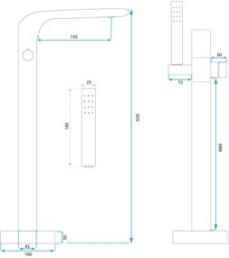 Rea Clark szabadon álló akkumulátor h-920 arany fényes REA-B5302