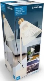 Asztali Lámpa Grundig E27, Krémfehér Fém