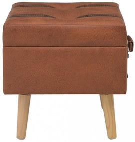 sárgásbarna műbőr tárolóülőke 40 cm