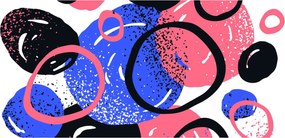 Kép - Motívum élénk színű körökkel (120x50 cm)